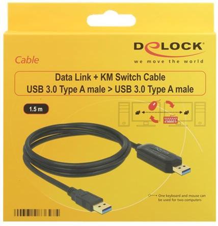 Produktbild Delock Data Link + KM Switch USB (1.50 m, USB 3.0)