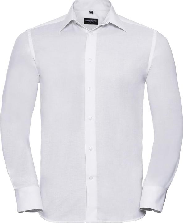 Actual product image Russell Mens Oxford Easy-Care Tailored Long-Sleeved Shirt (17)