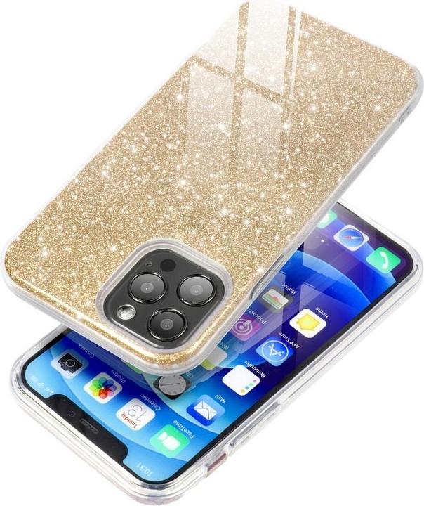 Produktbild König Design Handyhülle für Samsung Galaxy A21s Schutzcase Cover Bumper Schale Glitzer Gold (Samsung Galaxy A21s)