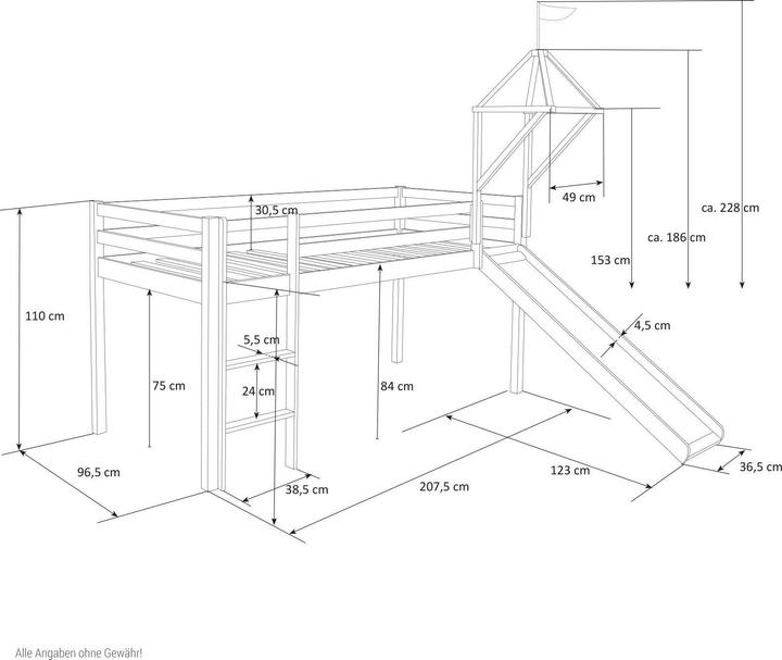 Produktbild Homestyle4u Pirat (90 x 200 cm)