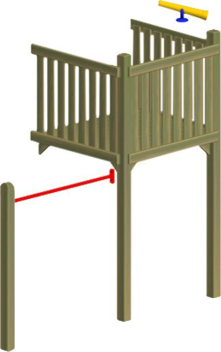 Actual product image Neogard Horizontal bar with post