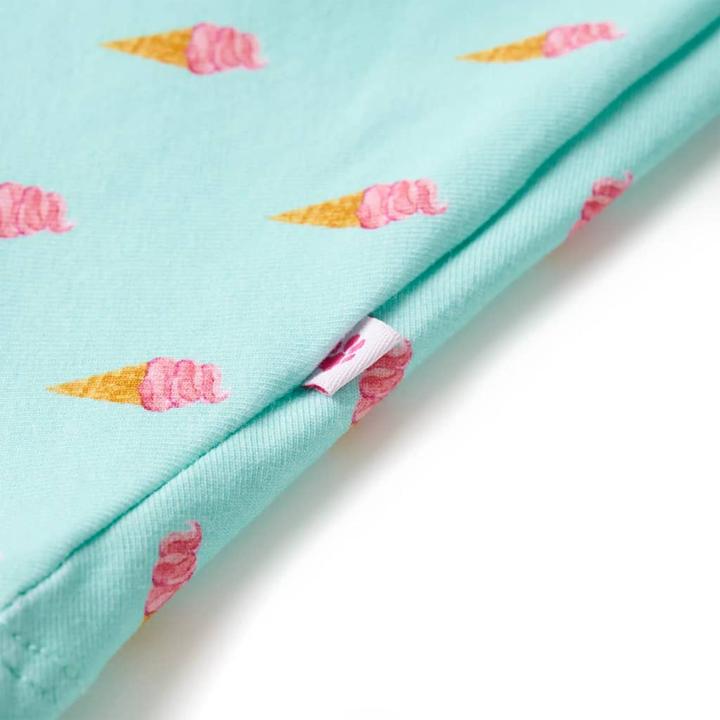 Produktbild VidaXL Kinderkleid mit Kordelzug Helles Minzgrün 92,Material: 94 (92)