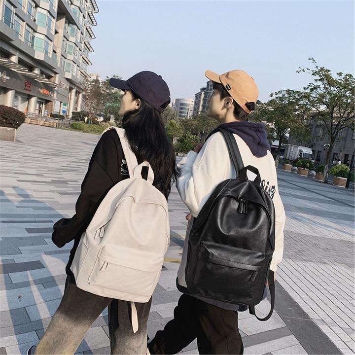 Immagine prodotto Only-Bags.Store Zaino a tinta unita di grande capacità, zaino da studente per il tempo libero, zaino da computer