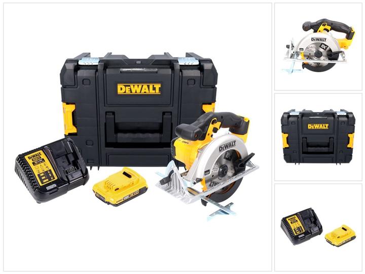 Produktbild DeWalt DCS 391 D1 Akku Handkreissäge 18 V 165 mm + 1x Akku 2,0 Ah + Ladegerät + TSTAK