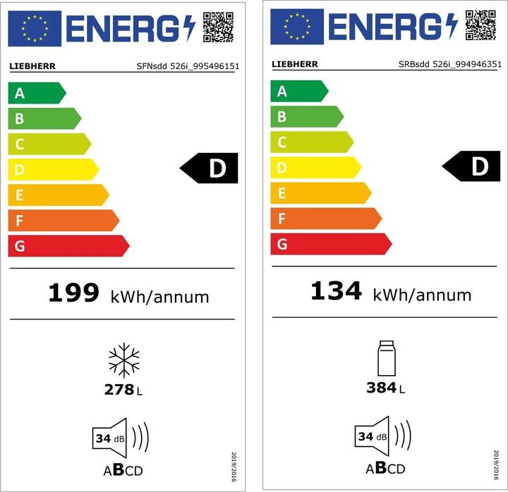 Energie-Label Liebherr XRFsd 5265 Prime (384 l)