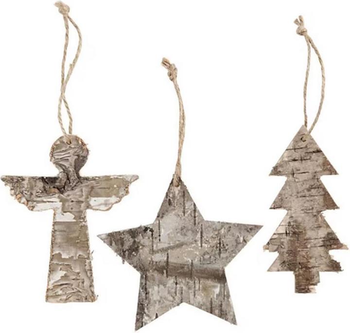 Produktbild Creativ Company Aufhänger Holz Rinde (3 -teilig)