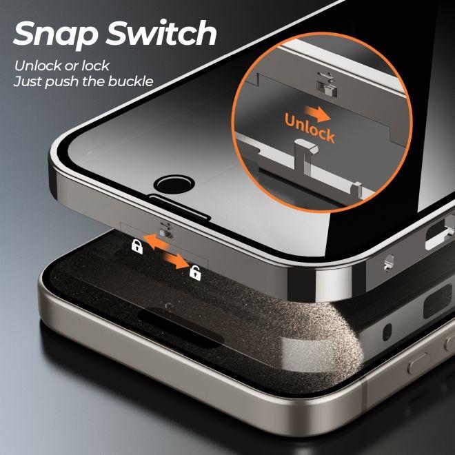 Produktbild MU Classic 360 Grad Hülle Privacy Locking Edition (Apple iPhone 15 Pro)