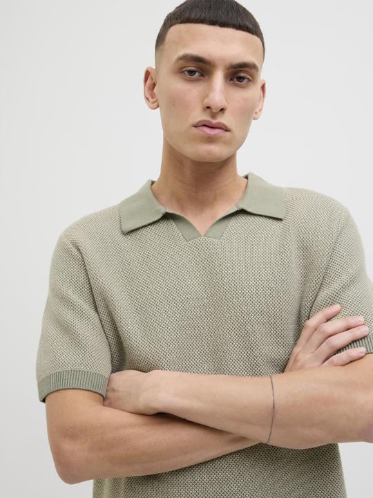 Produktbild Jack & Jones Jprcceaston Knit Split Neck Ss Sn (XXL)