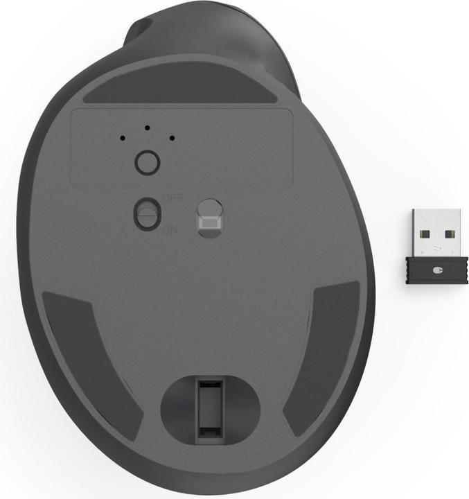 Immagine prodotto Hama Vertikale, ergonomische Linkshänder-Maus „EWM-500L“, Funk, 7 Tasten,Schwarz (Senza fili)