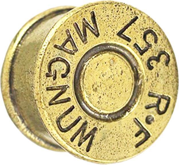 Produktbild Star Piercing Flesh Plug vergoldet Patronenhülse Magnum (Messing)