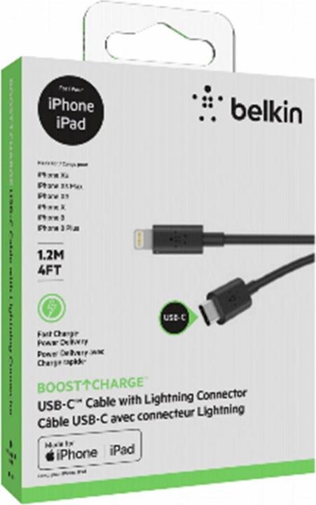 Immagine prodotto Belkin Fulmine - Cavo USB-C (1.20 m, USB 2.0)