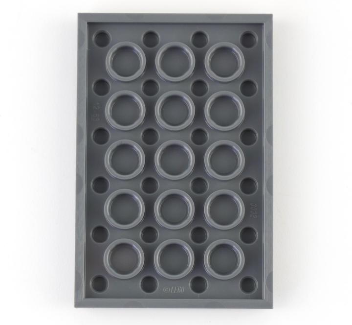 Actual product image LEGO 4x6 plates dark gray - 250 pieces - Dark bluish gray plate 3032 (3032, LEGO Accessories)