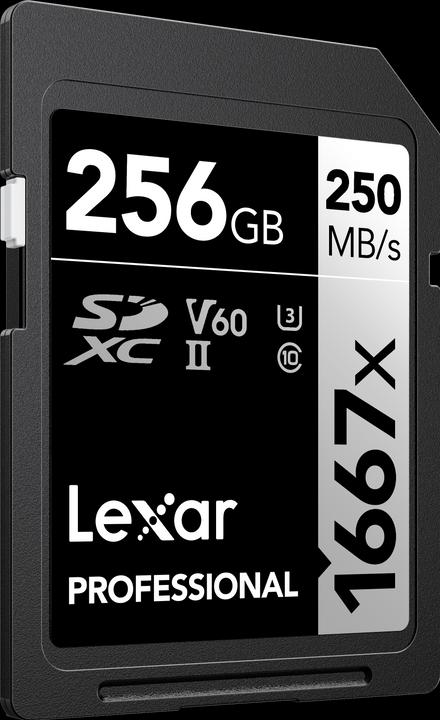 Produktbild Lexar Professional 1667x (256 GB, SDXC, U3, UHS-II)
