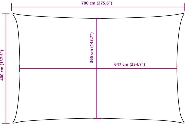 Actual product image VidaXL Sonnensegel (400 x 700 cm)