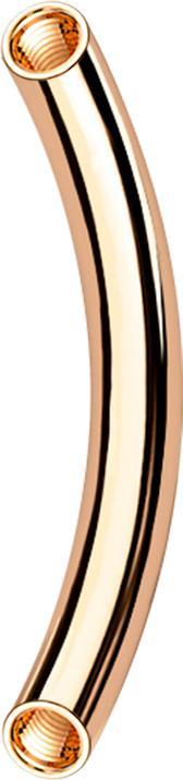 Star Piercing Micro Bananen-Stab rosegold mit 0.8 mm Innengewinde (ohne Messing, Chirurgenstahl 316L)