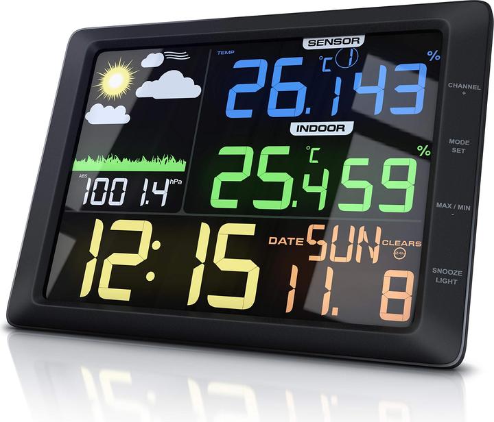 CSL Wetterstation mit Farbdisplay und Aussensensor