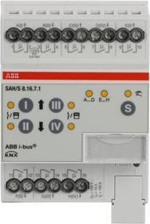 Image du produit ABB Stotz S&J Actionneur de commutation/de stores octuple 16A, REG SAH/S8.16.7.1 (Actionneur de volet)