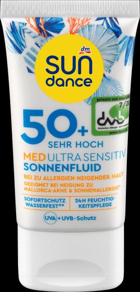 Produktbild dm Sundance MED ultra sensitiv (Sonnencreme Gesicht, SPF 50+, 50 ml)