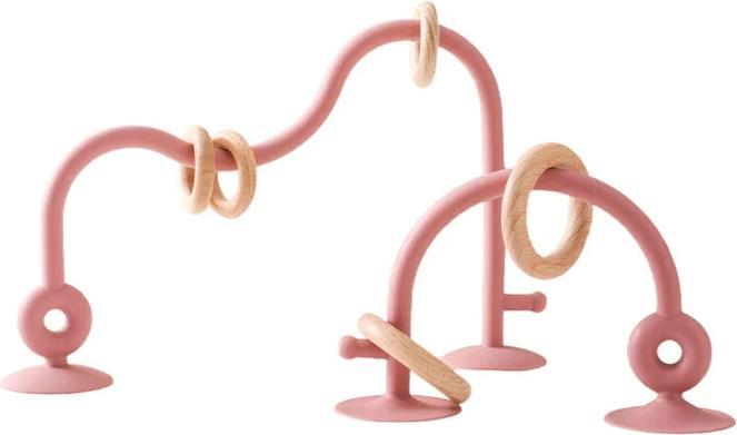 Immagine prodotto Activity Board Anello di legno per bambini, morbido giocattolo da dentizione in silicone senza BPA per bambini che