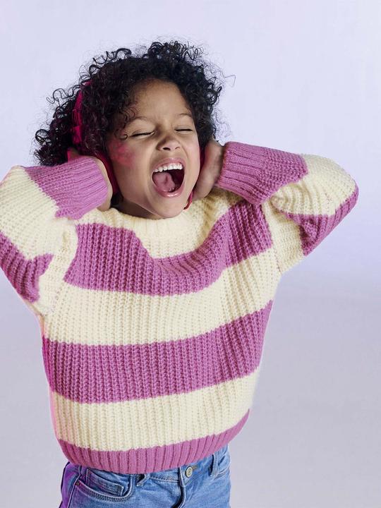 Produktbild Vertbaudet Mädchen Pullover mit breiten Streifen (104)
