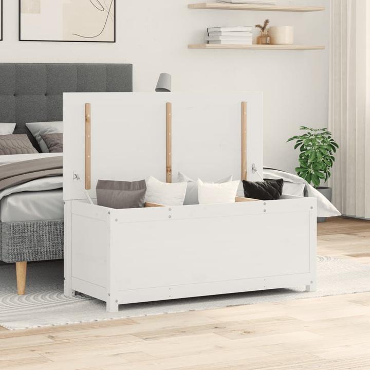 Image du produit VidaXL Truhe Weiss 110x50x45,5 cm Massivholz Kiefer,Farbe