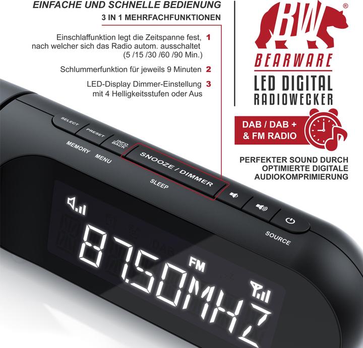 Produktbild Bearware Radiowecker mit Projektion