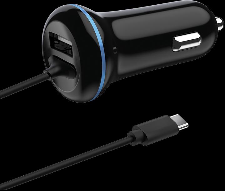 Immagine prodotto 2GO Caricatore USB per auto di tipo C 12V/24V 2,4A, nero