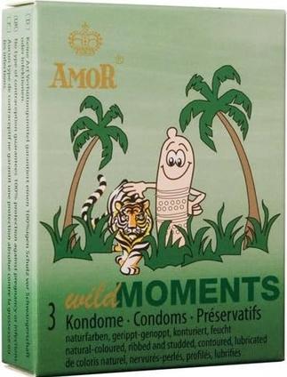 Actual product image Amor Wild Moments" 3 contoured condoms with grooves and nubs (3 pcs.)