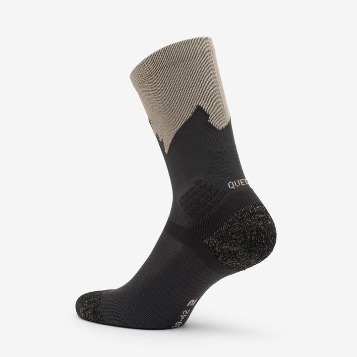 Produktbild Quechua Wandersocken hoch 2 Paar - Hike 500 Trendy khaki/grau (39, 42)