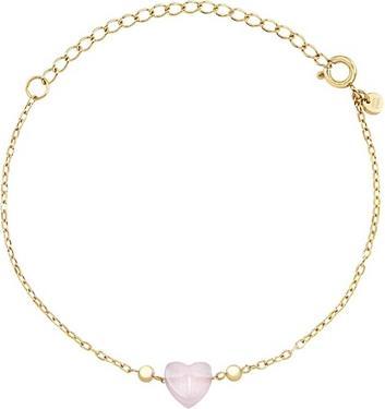 Breil Charmantes vergoldetes Jade-Herz-Armband Candy Tj3602