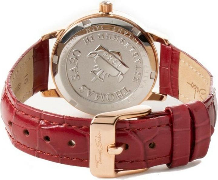 Produktbild Thomas Sabo Damenuhr kirschrot/rosévergoldet AIR-WA0309 (Analoguhr, 32 mm)
