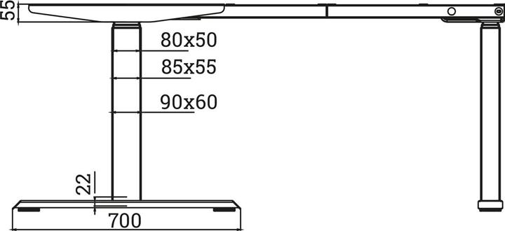 Immagine prodotto OK-Line Telaio elettronico per scrivania con altezza regolabile TRD Fl