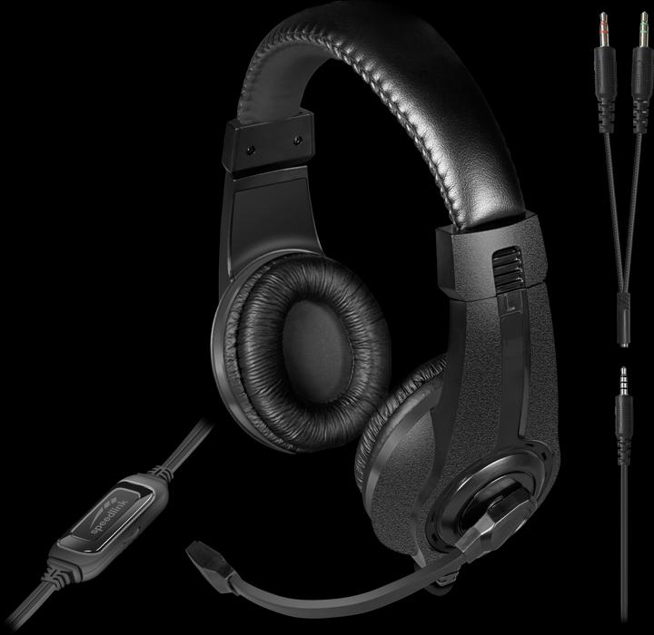 Actual product image Speedlink LEGATOS Stereo Gaming Headset - for PC/PS5/PS4/Xbox Series X/S/Switch/OLED/Lite, black (Cable)