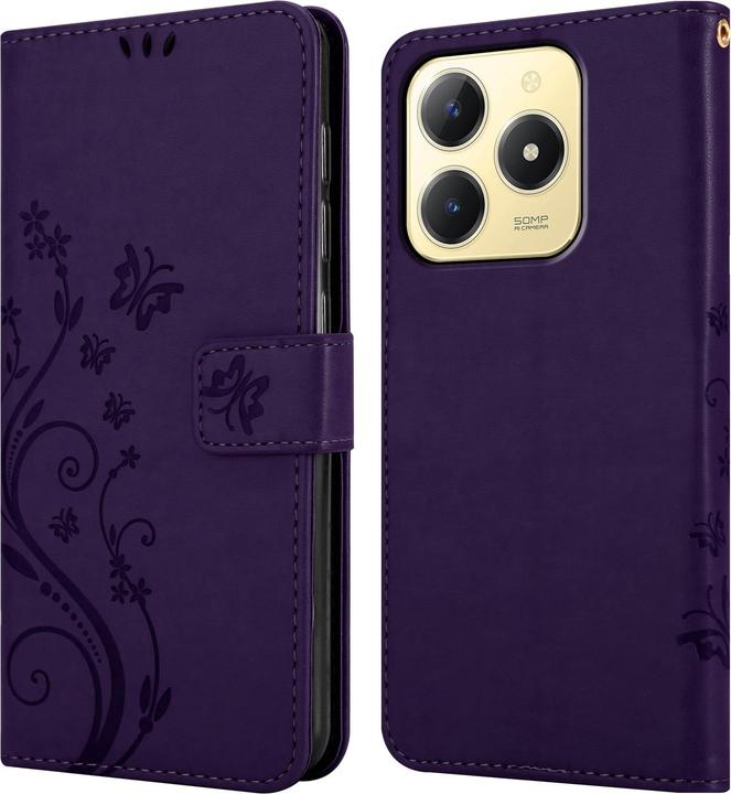 Produktbild Cadorabo Hülle für Realme C61 / C63 mit Blumen Muster (CAT S61, Realme C63)