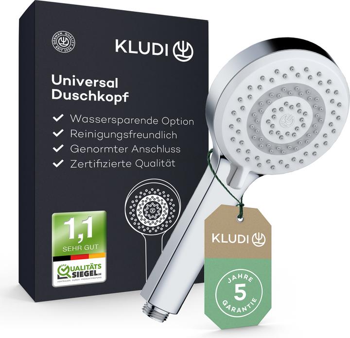Actual product image Kludi X1 shower head (3 Beam types, 15 l/min)
