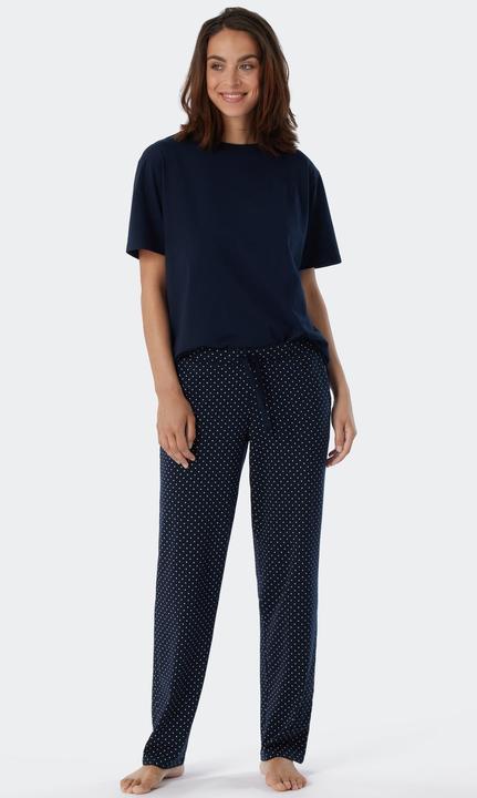 Actual product image Schiesser Mix & Relax Organic Cotton Pyjama Trousers Long (48)