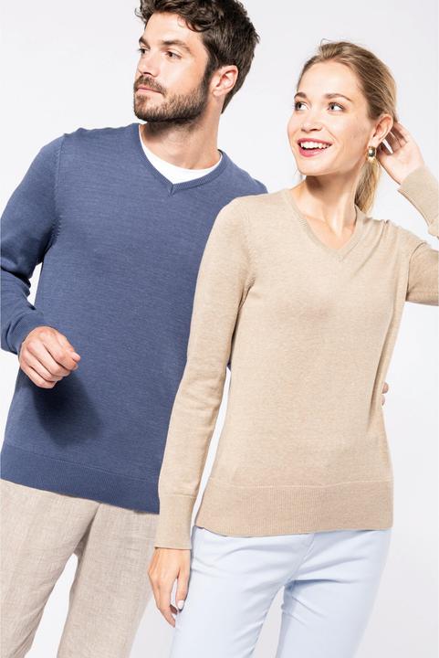 Produktbild Kariban Pullover mit V-Ausschnitt Damen (M)