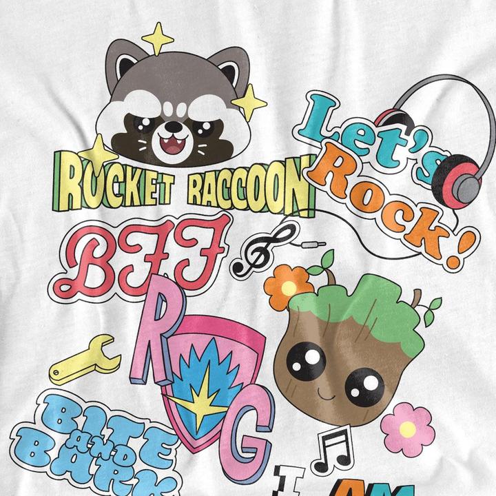 Immagine prodotto Guardians of the Galaxy Maglietta Rocket e Groot Adesivi Bambini (140)