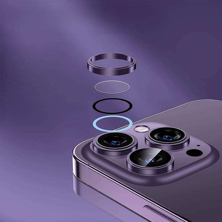Actual product image Enkay iPhone 15 Pro / 15 Pro Max - Camera Lenses Protective Glass multicolor (3 Piece, Apple iPhone 15 Pro, Apple iPhone 15 Pro Max)