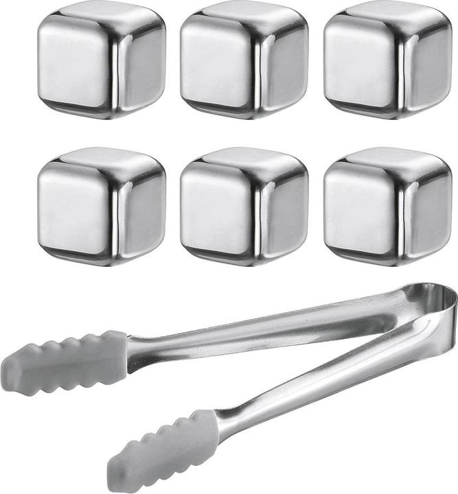 Immagine prodotto Westmark Cubetti di ghiaccio con pinze Cosmo 7 pezzi. (Pietre di whisky)