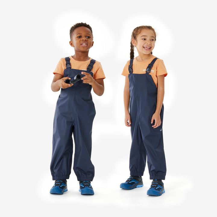 Actual product image Quechua Salopette imperméable de randonnée enfant 2-6 ans, NH100 bleu marine (5, 6)
