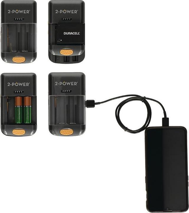 Actual product image 2-Power Universal Camera Battery Charger (1 pcs., AAA, AA, Battery + charger)