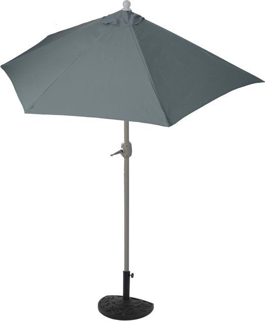Actual product image Mendler Parasol half-round, half umbrella balcony umbrella, UV 50+ polyester/aluminium 3kg, 300cm (2.85 m)