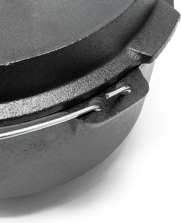 Actual product image Wiltec Dutch Oven 3l with Feet and Lid Lifter, Cast Iron Pot for Campfire Bonfire Camping BBQ Cookware