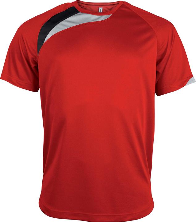 Black, Grey, Light red