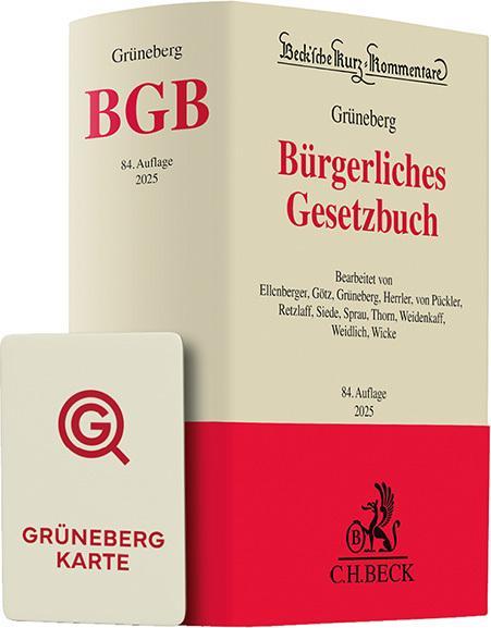 Immagine prodotto Grüneberg BGB Chat-Book 2025 (Tedesco, Isabell, Ellenberger, Jürgen/Götzua, 2024)