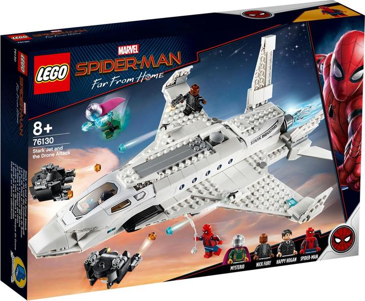 Actual product image LEGO Stark's jet and the drone attack (76130, LEGO Marvel)