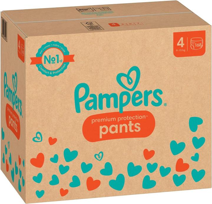 Actual product image Pampers Premium Protection Pants (Size 4, Monthly box, 168 Piece)