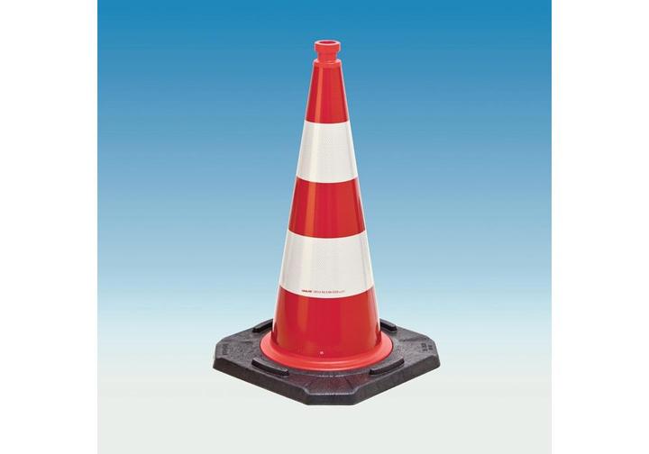 Produktbild HP Autozubehör Leitkegel TL Höhe 500 mm BAST geprüft, 2 Streifen 33 x 33 cm