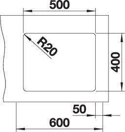 Produktbild Blanco ETAGON 500-U (53 cm, 46 cm)
